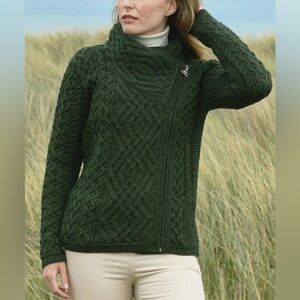 Aran Craft Cable Knit Side Zip